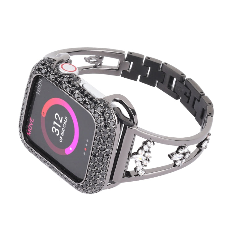 Zircon Metal Copper Watch Band For Apple Watch Ultra 49mm&Watch Ultra 2 49mm / Series 9&8&7 45mm / SE 3&SE 2&6&SE&5&4 44mm / 3&2&1 42mm