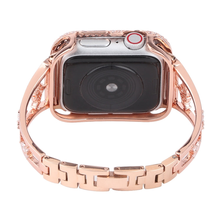 Zircon Metal Copper Watch Band For Apple Watch Ultra 49mm&Watch Ultra 2 49mm / Series 9&8&7 45mm / SE 3&SE 2&6&SE&5&4 44mm / 3&2&1 42mm