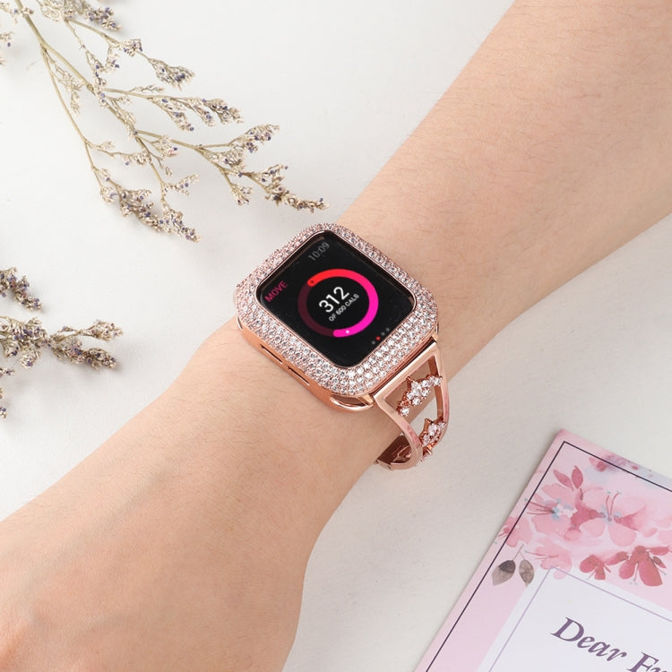 Zircon Metal Copper Watch Band For Apple Watch Ultra 49mm&Watch Ultra 2 49mm / Series 9&8&7 45mm / SE 3&SE 2&6&SE&5&4 44mm / 3&2&1 42mm