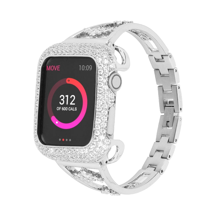 Zircon Metal Copper Watch Band For Apple Watch Ultra 49mm&Watch Ultra 2 49mm / Series 9&8&7 45mm / SE 3&SE 2&6&SE&5&4 44mm / 3&2&1 42mm