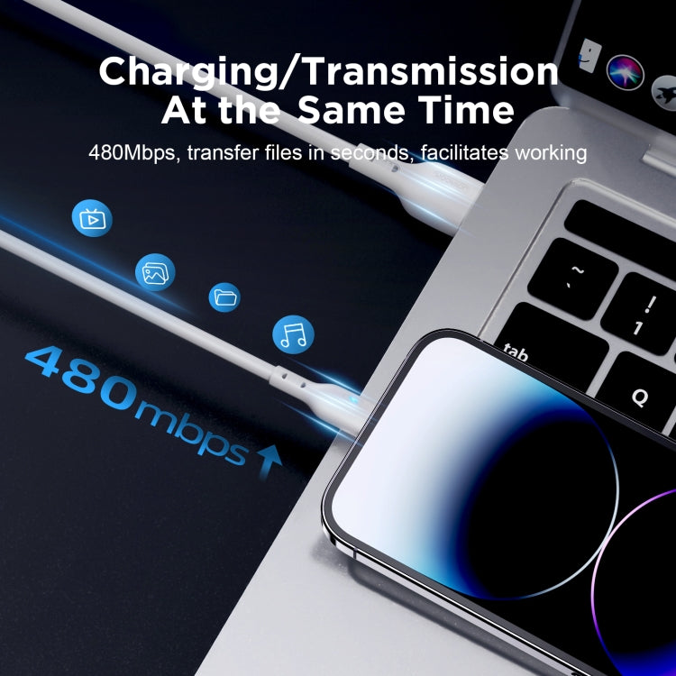JOYROOM S-UL012A13 2.4A USB to 8 Pin Fast Charging Data Cable, Length:1.2m