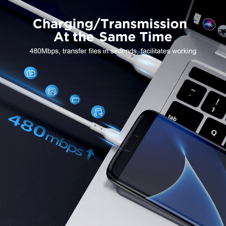 JOYROOM S-UM018A13 2.4A USB to Micro USB Fast Charging Data Cable, Length:1.2m