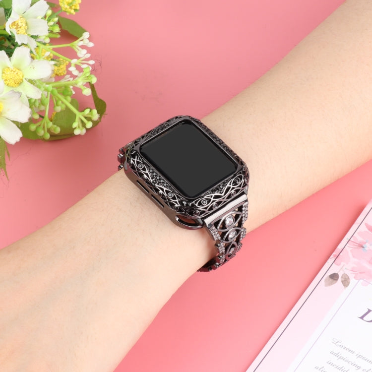 Copper Eye Metal Watch Band For Apple Watch Series 9&8&7 41mm / SE 3&SE 2&6&SE&5&4 40mm / 3&2&1 38mm