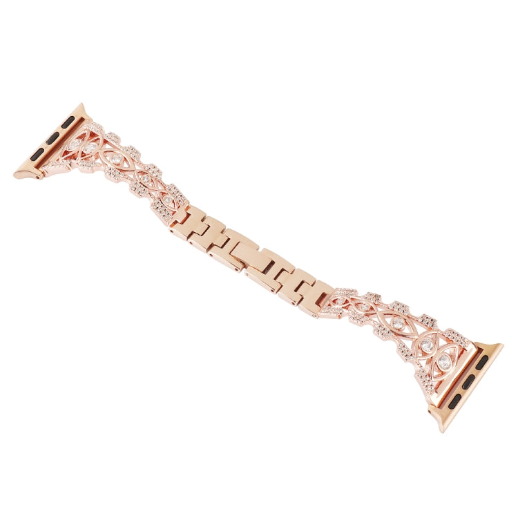 Copper Eye Metal Watch Band For Apple Watch Series 9&8&7 41mm / SE 3&SE 2&6&SE&5&4 40mm / 3&2&1 38mm