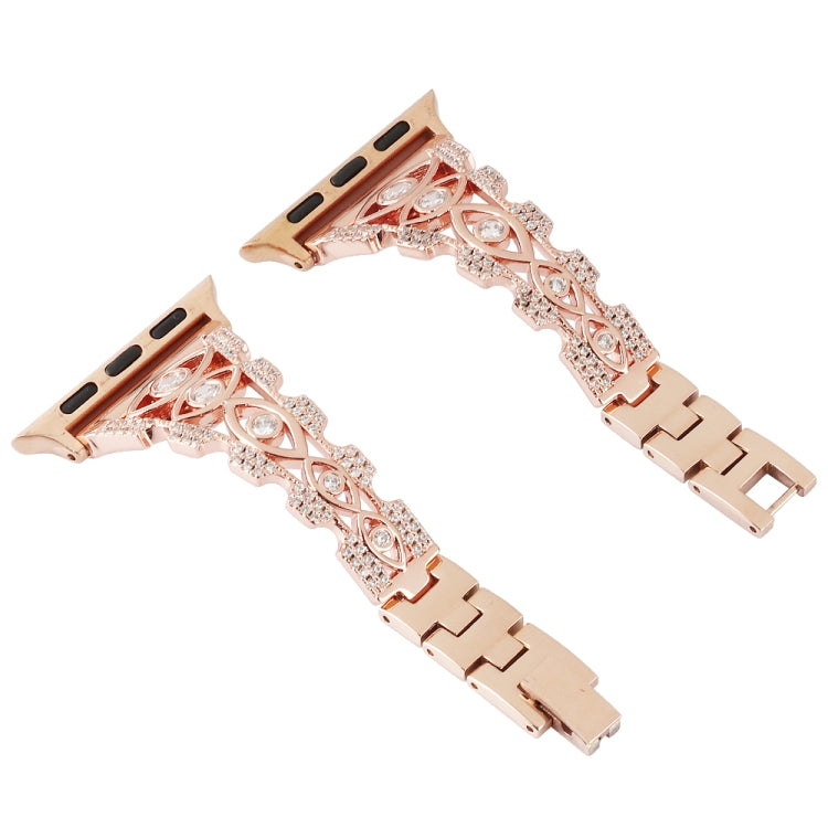 Copper Eye Metal Watch Band For Apple Watch Series 9&8&7 41mm / SE 3&SE 2&6&SE&5&4 40mm / 3&2&1 38mm