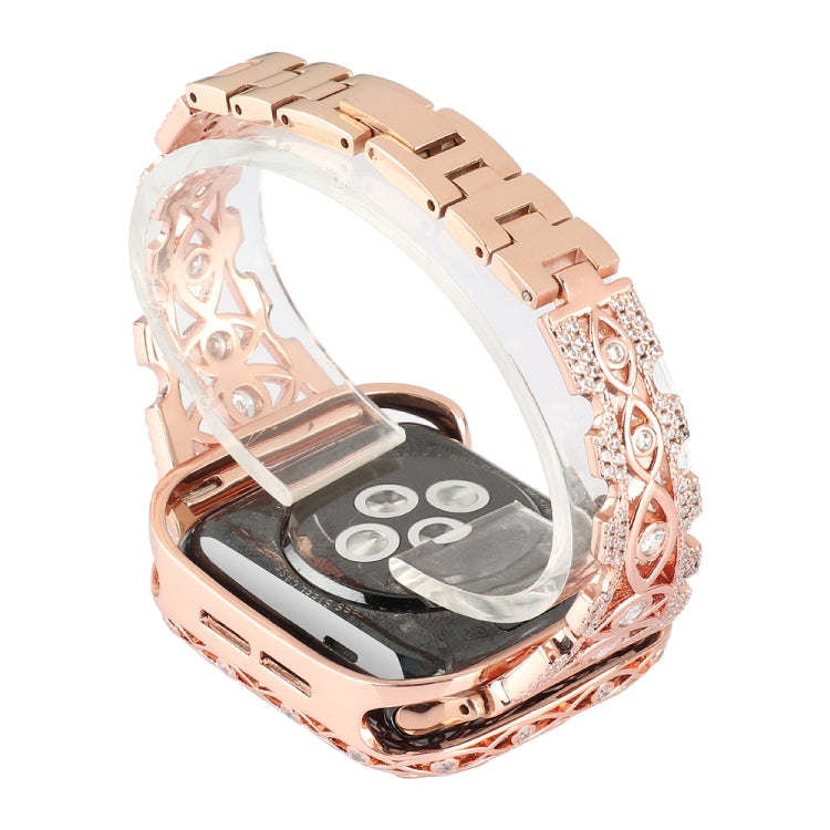 Copper Eye Metal Watch Band For Apple Watch Series 9&8&7 41mm / SE 3&SE 2&6&SE&5&4 40mm / 3&2&1 38mm