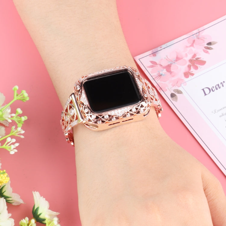 Copper Eye Metal Watch Band For Apple Watch Series 9&8&7 41mm / SE 3&SE 2&6&SE&5&4 40mm / 3&2&1 38mm