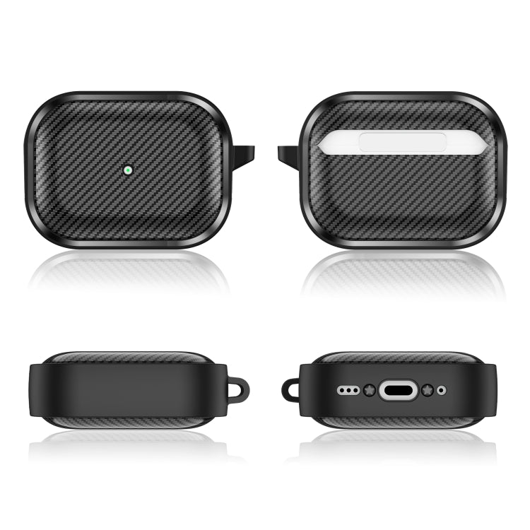 For AirPods Pro 2 Photo Frame Carbon Fiber Series Earphone Case