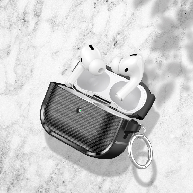 For AirPods Pro 2 Photo Frame Carbon Fiber Series Earphone Case