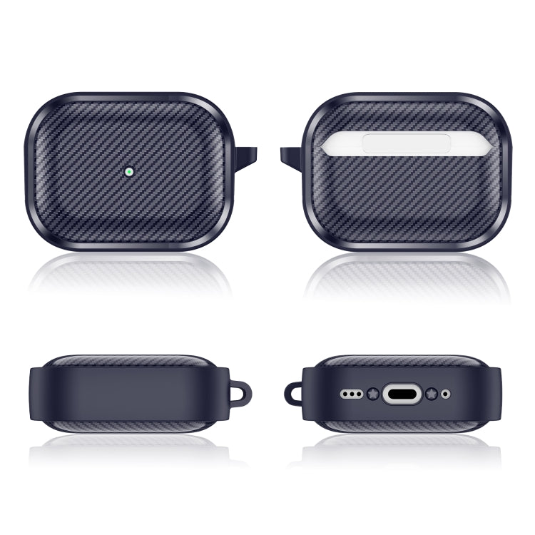 For AirPods Pro 2 Photo Frame Carbon Fiber Series Earphone Case