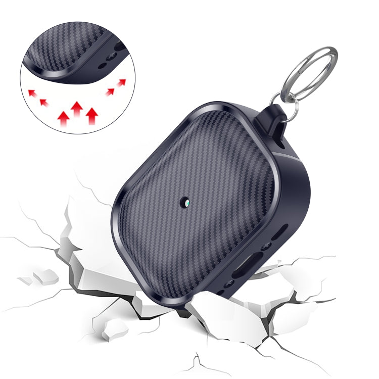 For AirPods Pro 2 Photo Frame Carbon Fiber Series Earphone Case