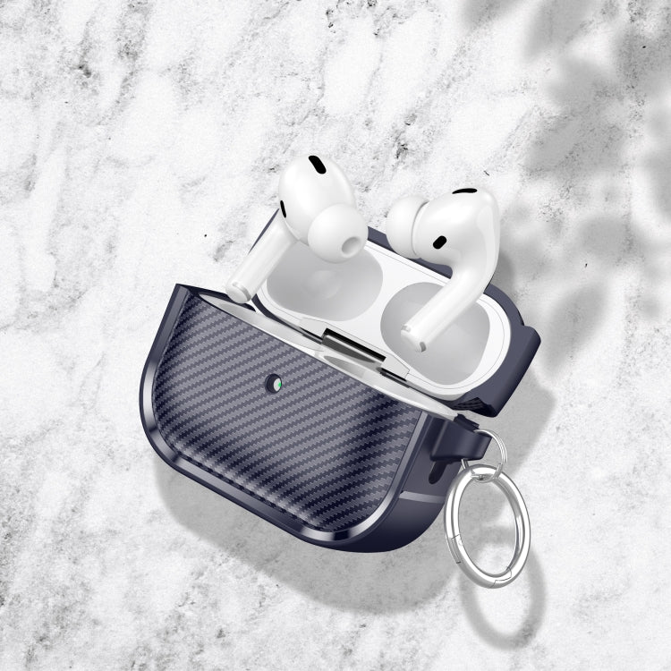 For AirPods Pro 2 Photo Frame Carbon Fiber Series Earphone Case