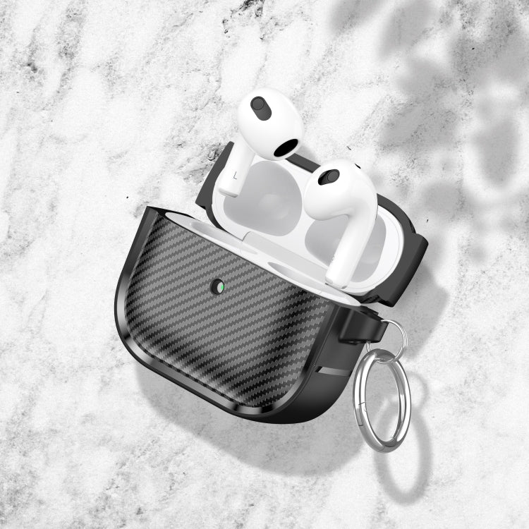 For AirPods 3 Photo Frame Carbon Fiber Series Earphone Case