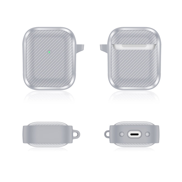 For AirPods 1 / 2 Photo Frame Carbon Fiber Series Earphone Case