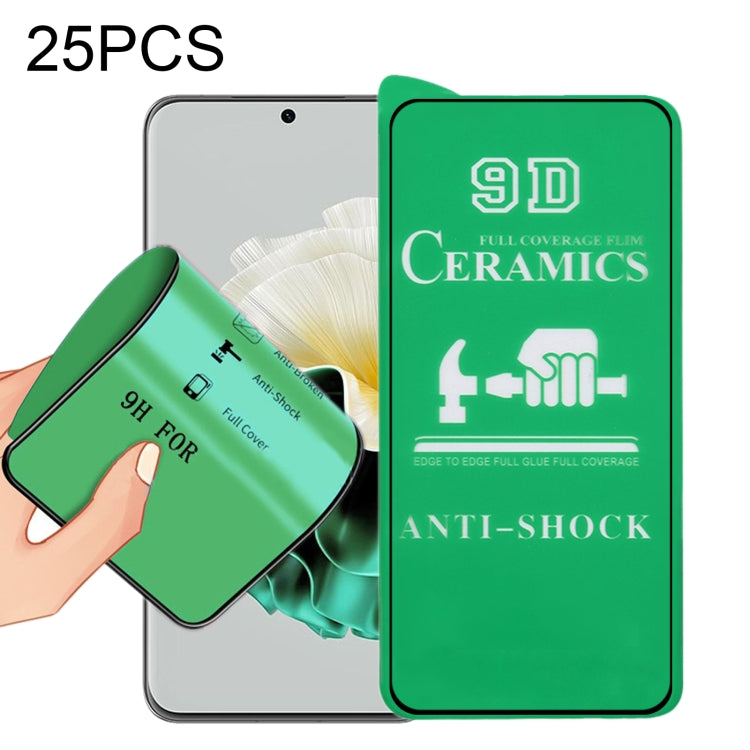 For Huawei P60 / P60 Pro / P60 Art 25pcs 9D Full Screen Full Glue Ceramic Film