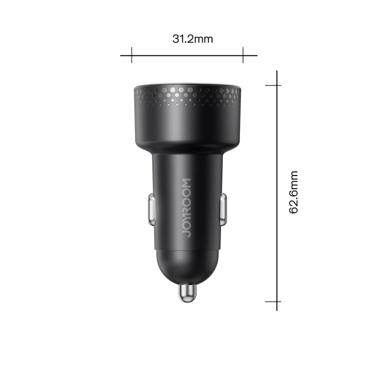 JOYROOM JR-CCD02 70W Dual PD Ports Digital Display Car Charger(Black)