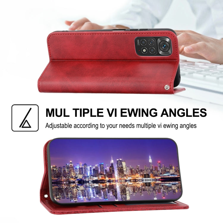 For Xiaomi Redmi K60/K60 Pro Cubic Grid Calf Texture Magnetic Leather Phone Case