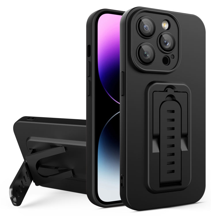 For iPhone 13 Pro Strap Holder Shockproof Protective Phone Case with Lens Film