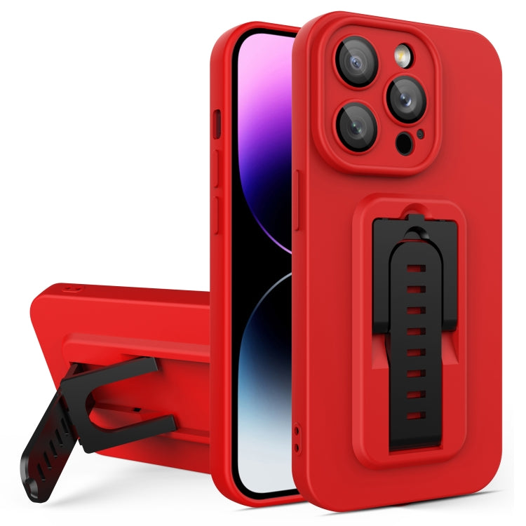 For iPhone 13 Pro Strap Holder Shockproof Protective Phone Case with Lens Film