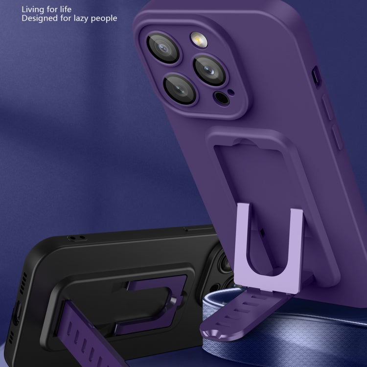 For iPhone 13 Pro Max Strap Holder Shockproof Protective Phone Case with Lens Film