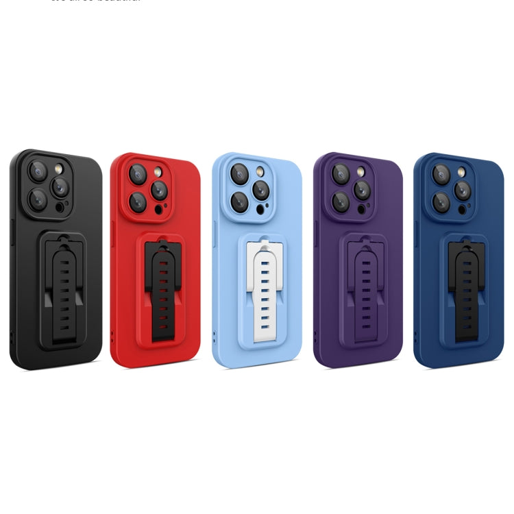 For iPhone 14 Pro Max Strap Holder Shockproof Protective Phone Case with Lens Film