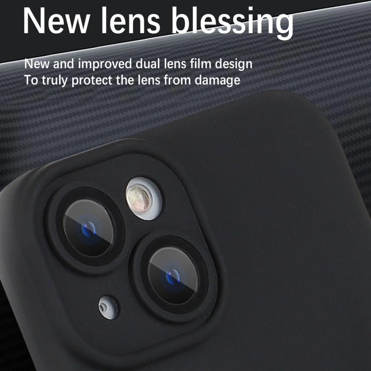For iPhone 14 Plus Strap Holder Shockproof Protective Phone Case with Lens Film