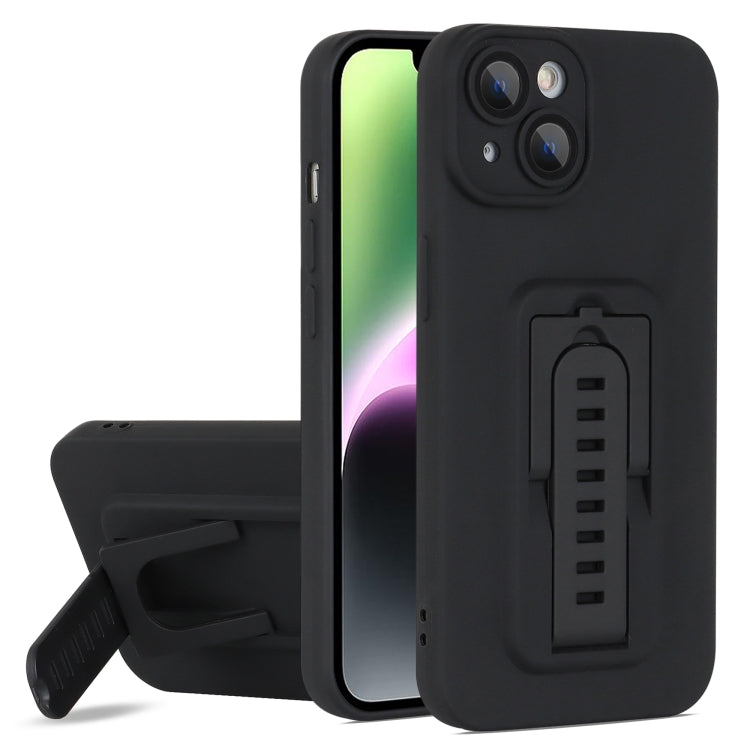 For iPhone 13 Strap Holder Shockproof Protective Phone Case with Lens Film