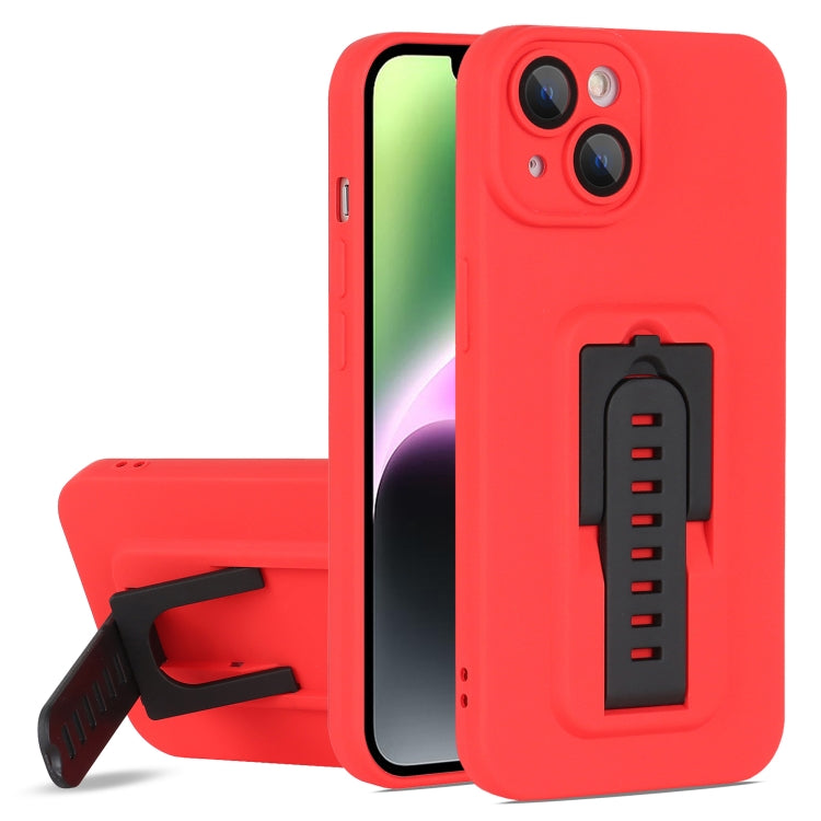 For iPhone 13 Strap Holder Shockproof Protective Phone Case with Lens Film