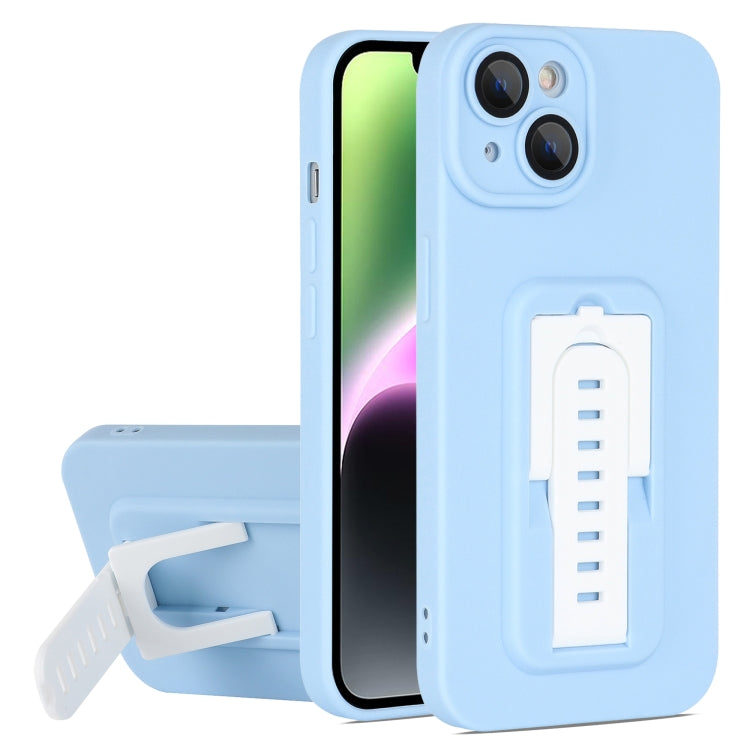 For iPhone 13 Strap Holder Shockproof Protective Phone Case with Lens Film