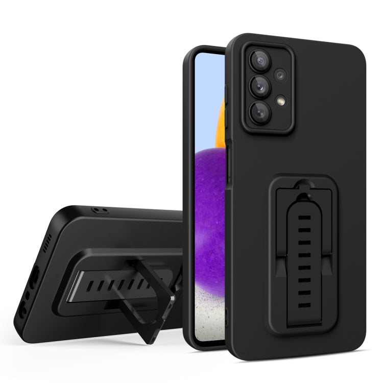 For Samsung Galaxy A13 Strap Holder Shockproof Protective Phone Case with Lens Film