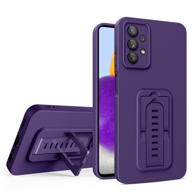 For Samsung Galaxy A13 Strap Holder Shockproof Protective Phone Case with Lens Film