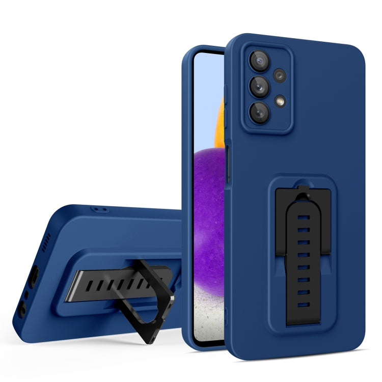 For Samsung Galaxy A13 Strap Holder Shockproof Protective Phone Case with Lens Film