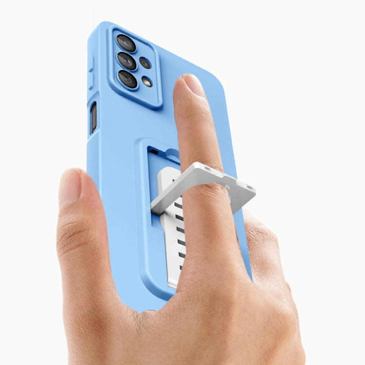 For Samsung Galaxy A13 Strap Holder Shockproof Protective Phone Case with Lens Film