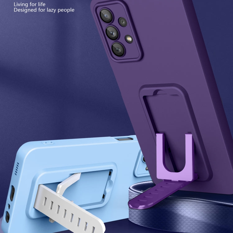 For Samsung Galaxy A13 Strap Holder Shockproof Protective Phone Case with Lens Film