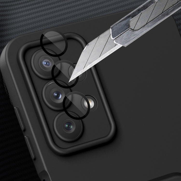 For Samsung Galaxy A23 5G / A23 4G / M13 4G Strap Holder Shockproof Protective Phone Case with Lens Film