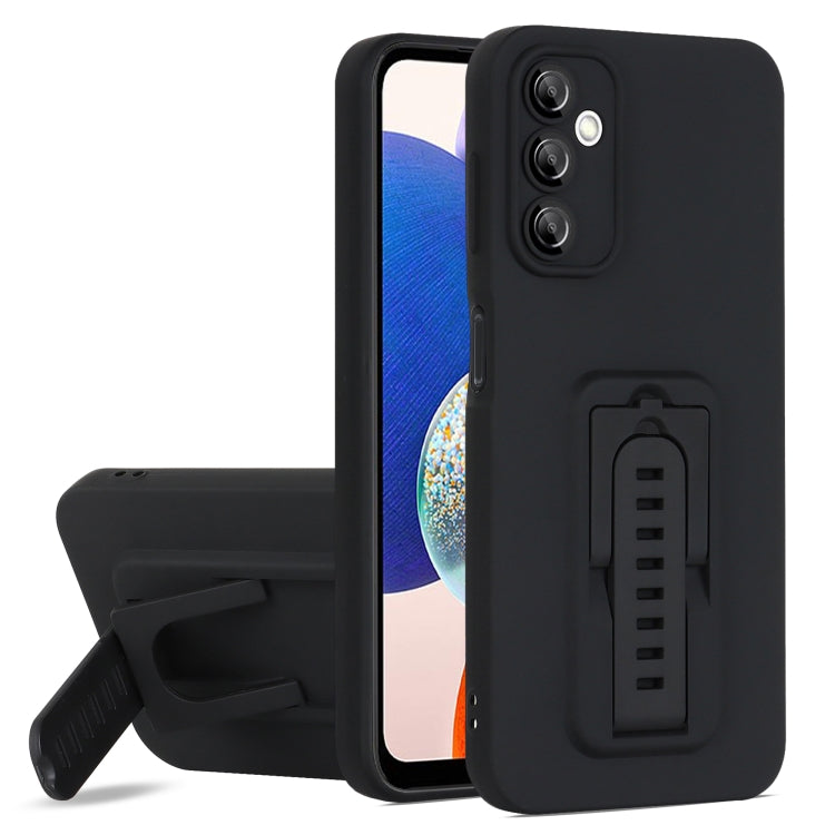For Samsung Galaxy A54 5G Strap Holder Shockproof Protective Phone Case with Lens Film