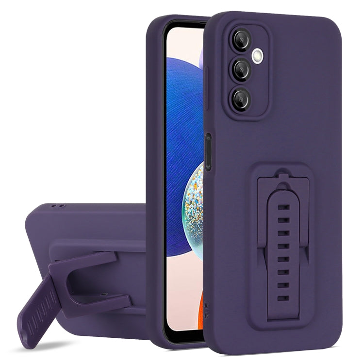 For Samsung Galaxy A54 5G Strap Holder Shockproof Protective Phone Case with Lens Film
