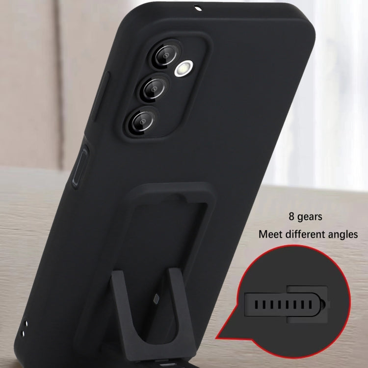 For Samsung Galaxy A54 5G Strap Holder Shockproof Protective Phone Case with Lens Film