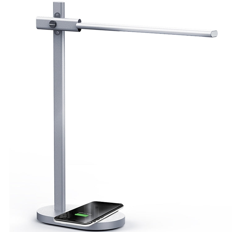 Momax QL1 2 in 1 Qi Standard Fast Charging Wireless Charger LED Desk Lamp, US Plug(White)