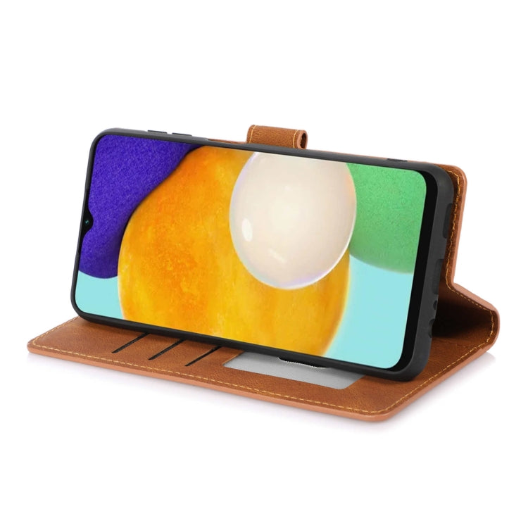For Samsung Galaxy M13 5G Fantasy Classic Skin-feel Calfskin Texture PU Phone Case