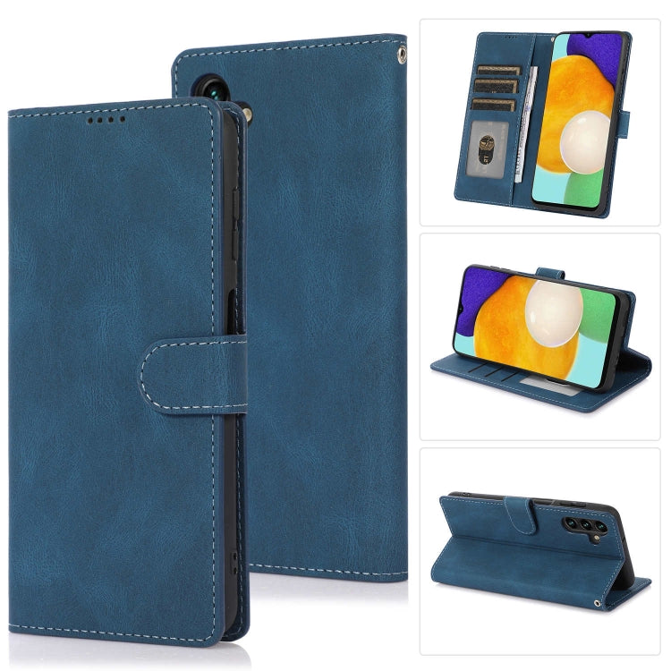 For Samsung Galaxy M13 5G Fantasy Classic Skin-feel Calfskin Texture PU Phone Case