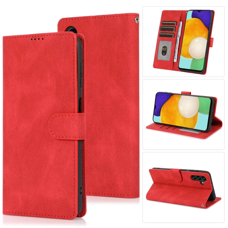 For Samsung Galaxy M13 5G Fantasy Classic Skin-feel Calfskin Texture PU Phone Case