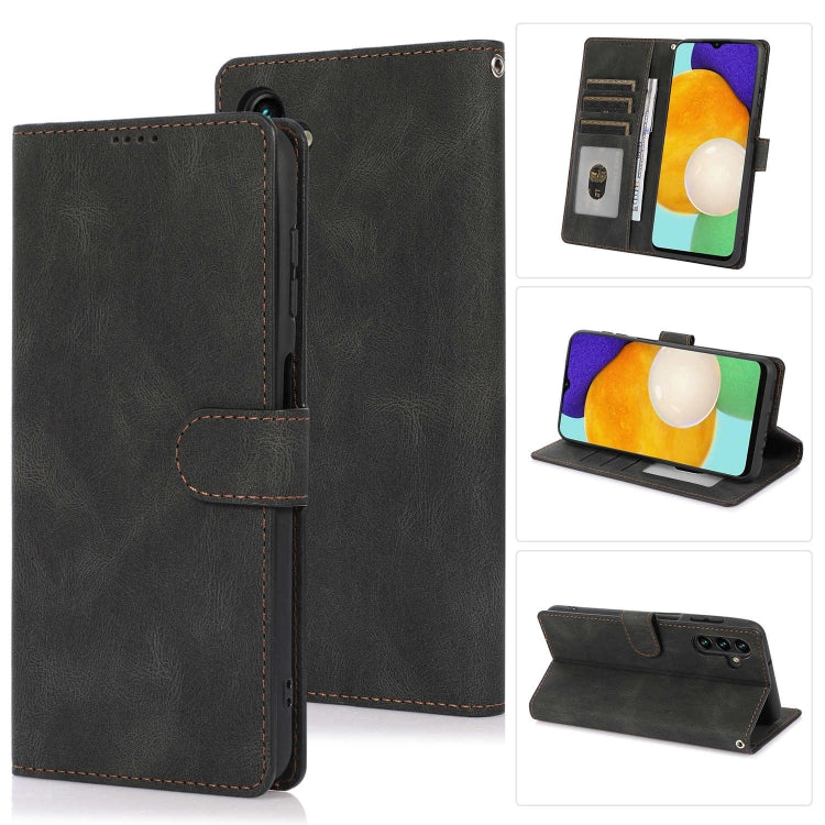 For Samsung Galaxy M13 5G Fantasy Classic Skin-feel Calfskin Texture PU Phone Case
