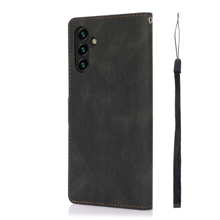 For Samsung Galaxy M13 5G Fantasy Classic Skin-feel Calfskin Texture PU Phone Case