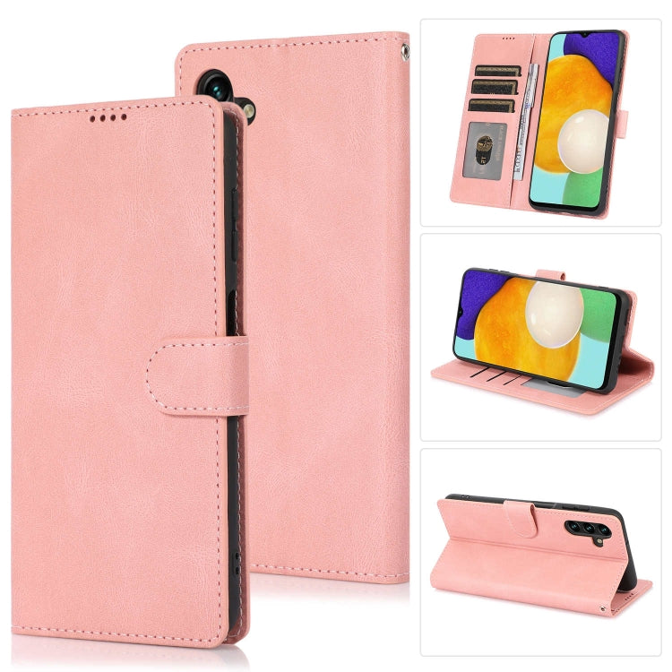 For Samsung Galaxy M13 5G Fantasy Classic Skin-feel Calfskin Texture PU Phone Case