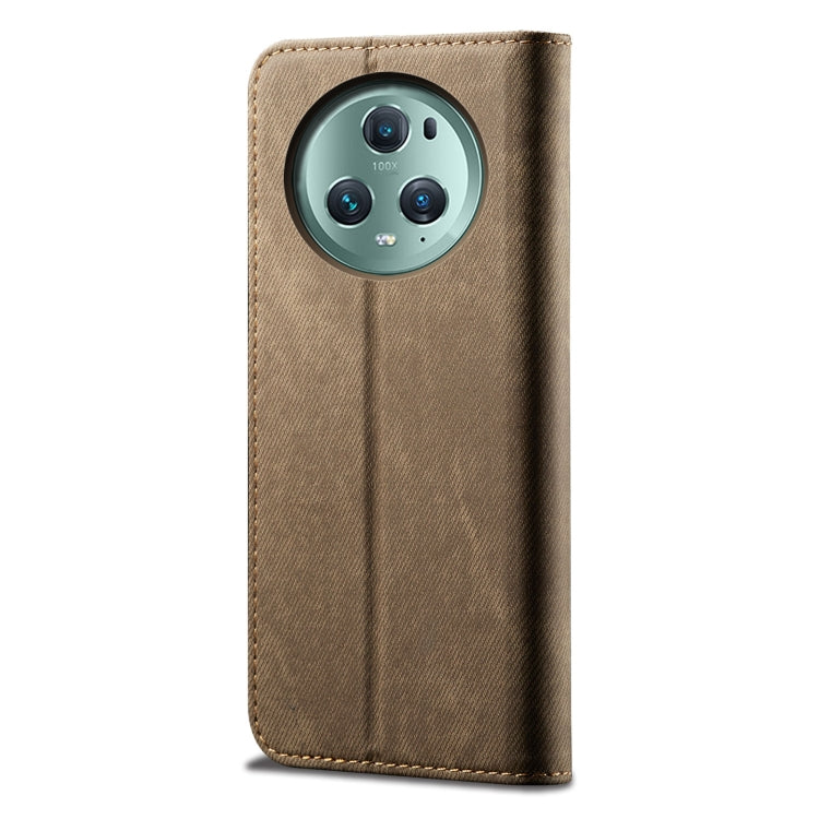 For Honor Magic5 Pro Denim Texture Leather Phone Case