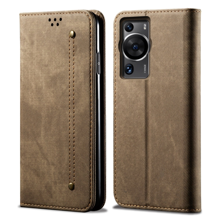 For Huawei P60/P60 Pro Denim Texture Leather Phone Case