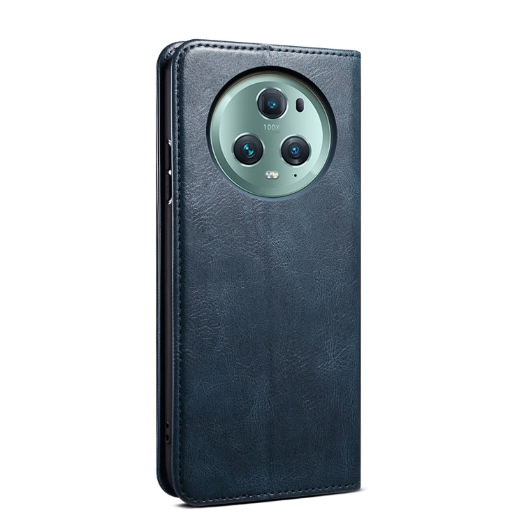 For Honor Magic5 Pro Oil Wax Crazy Horse Texture Leather Phone Case