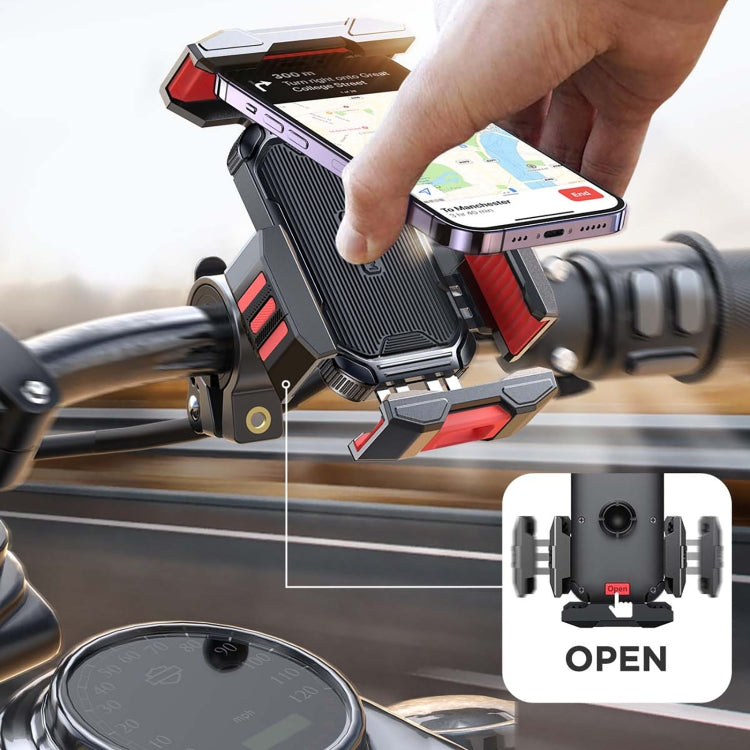 JOYROOM JR-ZS265 Stretch Bicycle Motorcycle Phone Holder(Red Black)