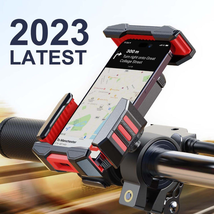 JOYROOM JR-ZS265 Stretch Bicycle Motorcycle Phone Holder(Red Black)